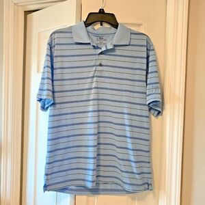 PGA Tour Mens Sz M Short Sleeve Polo 1/2 Button Go